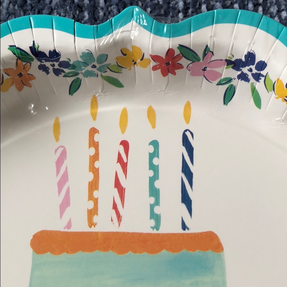 Pioneer Woman 8 Disposable Birthday Plates 11.5” - Picture 2 of 6